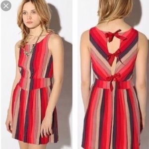 UO Cooperative Striped Dress with Back Red Bows
